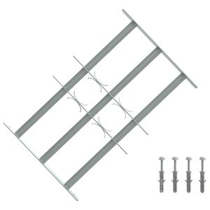 vidaXL Sikkerhetsgitter for vinduer med 3 tverrbjelker 3 pcs