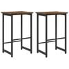 vidaXL Barstol 2 stk. R&oslash;kt Eik 40 x 32 x 64 cm Konstruert tre