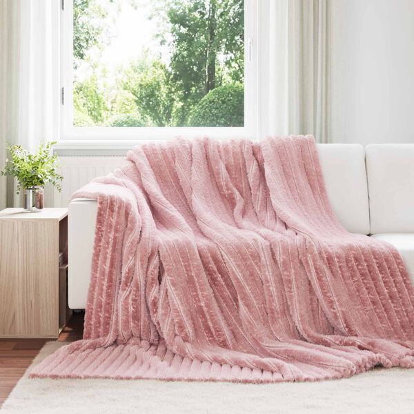 vidaXL Kastepledd 6 pcs Rosa 240 x 220 cm Fleece