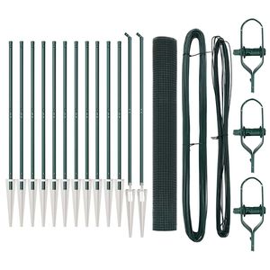 vidaXL Svweiende tr&aring;dgjerde med spisser 25 x 1 m PVC-belagt st&aring;l Gr&oslash;nn