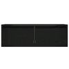 vidaXL TV-benk med LED-lys svart eik 75x35,5x25 cm