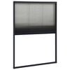 vidaXL Plissert insektskjerm for vindu aluminium antrasitt 80x120 cm