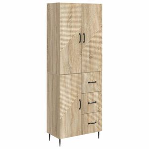 vidaXL Skapsett 2 pcs Sonoma eik 66 x 34,5 x 89,5 cm Konstruert tre