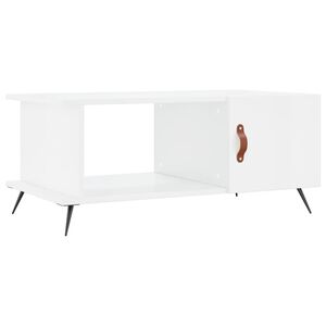 vidaXL Salongbord h&oslash;yglans hvit 90x50x40 cm konstruert tre