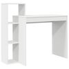 vidaXL Skrivebord med hylle Hvit 100 x 40 x 90 cm Konstruert tre