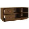 vidaXL Skobenk honningbrun 100x34x45 cm heltre furu