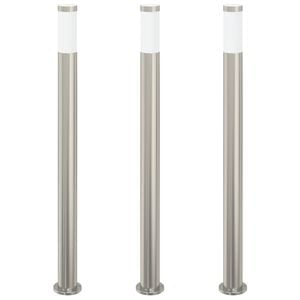 vidaXL Pullertlamper 3 stk 110 cm rustfritt st&aring;l IP44