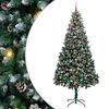 vidaXL Kunstig juletre med 300 LED gr&oslash;nn 240 cm PVC og St&aring;l og Plast