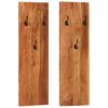 vidaXL Veggmonterte klesstativer 2 stk 36x3x110 cm heltre akasie