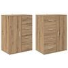 vidaXL Skap CORONA 2 stk. Artisan Eik 59 x 39 x 80 cm Konstruert tre