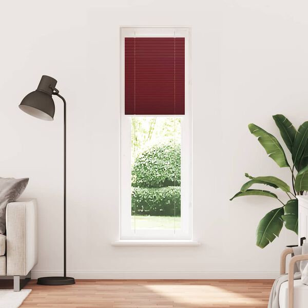 vidaXL Pliss&eacute;gardin Bordeaux R&oslash;d 55x200 cm Stoff Bredde 54,4 cm