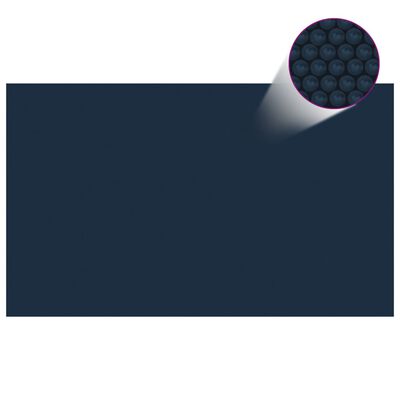 vidaXL Flytende solarduk til basseng PE 1000x600 cm svart og blå