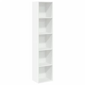 vidaXL Bokhylle hvit 40x30x189 cm konstruert tre