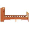 vidaXL Seng med bokhylle uten madrass voksbrun 160x200 cm heltre furu