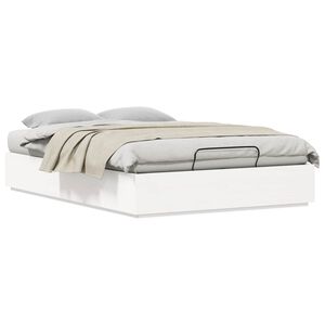 vidaXL Ottoman sengeramme Hvit 135 x 190 cm Massiv furu