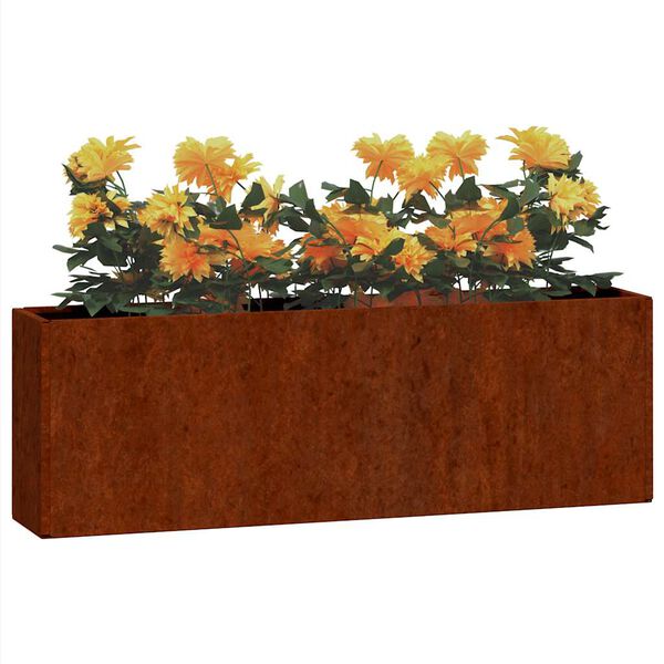 vidaXL Vegghengte plantekasser 2 stk rust 53x10x17 cm cortenst&aring;l