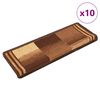 vidaXL Selvklebende trappematter 10 stk 65x21x4 cm brun