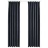 vidaXL Lystette gardiner med kroker 2 stk antrasitt 140x245 cm