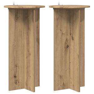 vidaXL Planteholder 2 pcs Artisan eik 40 x 40 x 80 cm Konstruert tre