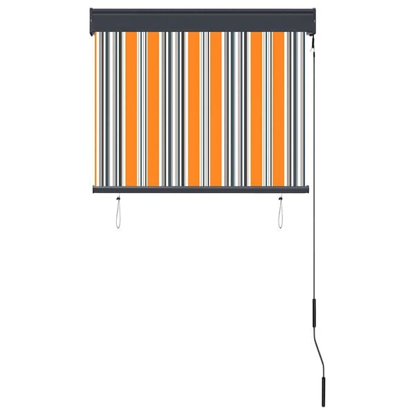 vidaXL Utendørs rullegardin 80x250 cm gul og blå