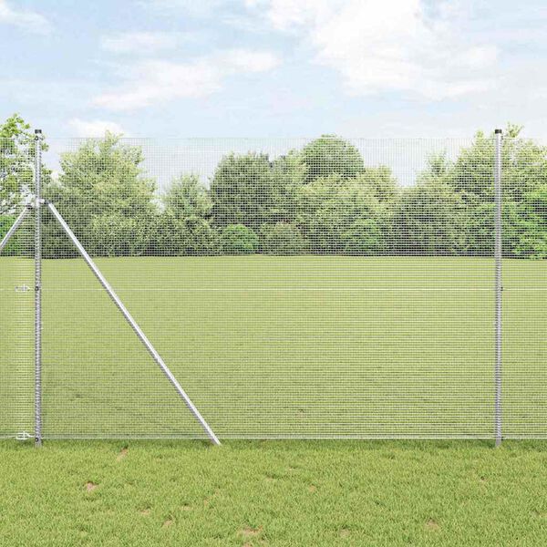 vidaXL Gjerdep&aring;le s&oslash;lv 10 x 1,5 m (12 x 12 mm mesh) St&aring;l