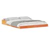 vidaXL Sengestamme Vokset Brun 140 x 210 cm Massiv furu