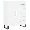 vidaXL Highboard hvit 69,5x34x180 cm konstruert tre