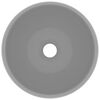 vidaXL Luksuriøs servant rund matt lysegrå 40x15 cm keramisk