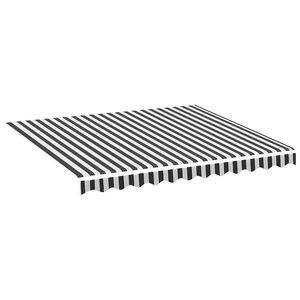vidaXL Erstatningsduk for markise antrasitt og hvit 300x250 cm polyester