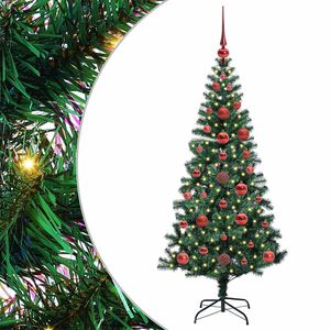 vidaXL Kunstig Forh&aring;ndsopplyst Juletre gr&oslash;nn 120 cm PVC og metall