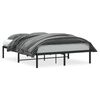 vidaXL Sengeramme i metall svart 140x190 cm