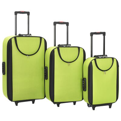 vidaXL Myke kofferter 3 stk grønn oxfordstoff