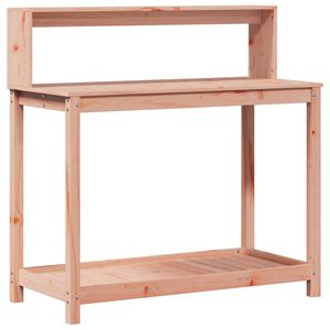 vidaXL Pottebord med hyller 108x50x109,5 cm heltre furu