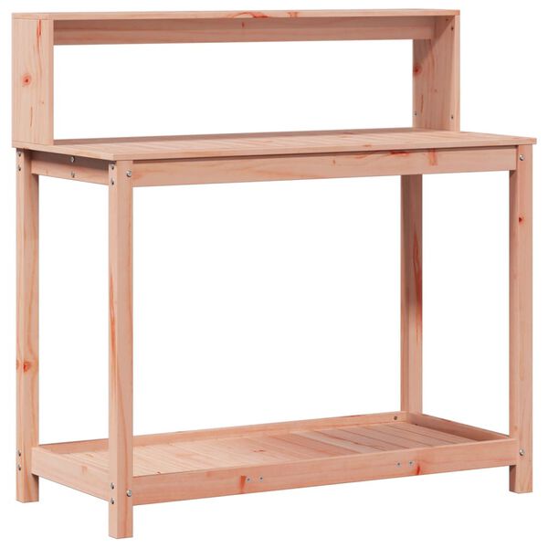 vidaXL Pottebord med hyller 108x50x109,5 cm heltre furu