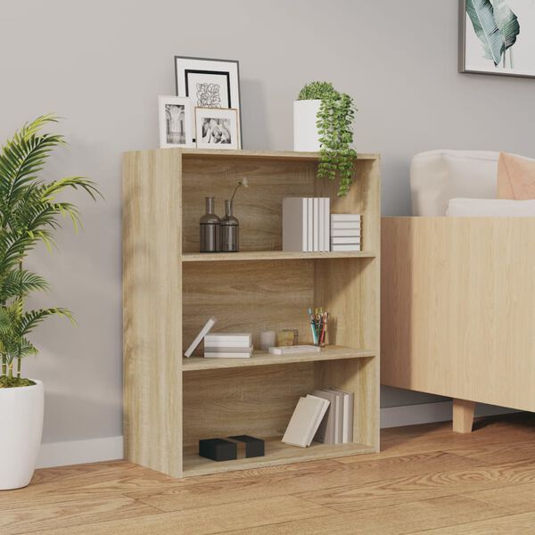 vidaXL Hengende veggskap sonoma eik 69,5x32,5x90 cm