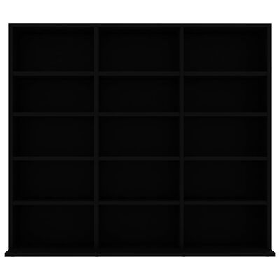 vidaXL CD-skap svart 102x23x89,5 cm sponplate