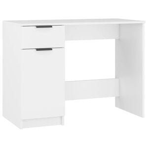 vidaXL Skrivebord hvit 100x50x75 cm konstruert tre