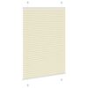 vidaXL pliss&eacute;gardin krem 100x100 cm Stoff Bredde 99,4 cm Polyester