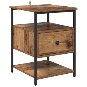vidaXL Nattbordskap Gammelt tre 40 x 42 x 56 cm Konstruert tre