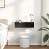 vidaXL Vegghylle med skuffer svart 60x26,5x15 cm konstruert tre
