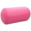 vidaXL Oppbl&aring;sbar gymnastikkrull med pumpe 120x90 cm PVC rosa