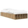 vidaXL Sengeramme med oppbevaring med hylle Artisan eik 80 x 200 cm