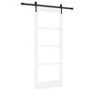vidaXL Skyved&oslash;r ORKDAL 83 x 202 cm Massivt furutre og glass Hvit