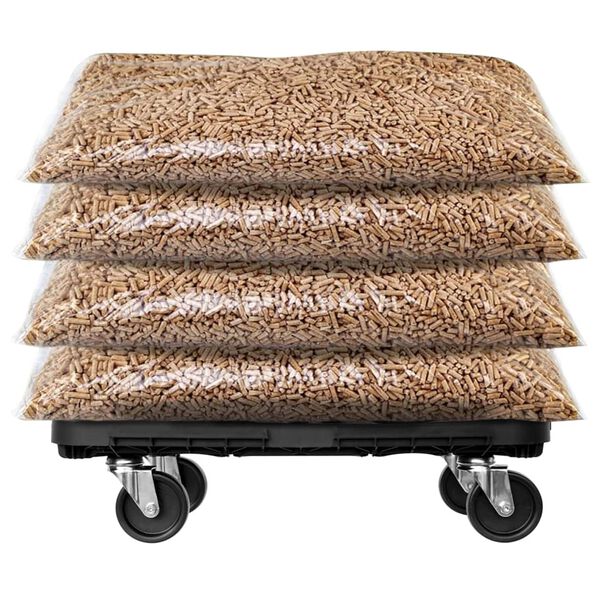 vidaXL Transportvogner 3 stk svart polypropylen 200 kg