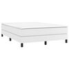 vidaXL Boxspring-sengeramme hvit 135x190 cm Double kunstskinn
