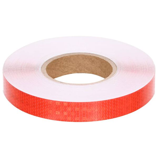 vidaXL Reflekterende tape r&oslash;d 2,5 cm x 50 m PVC