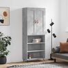 vidaXL Highboard betonggr&aring; 69,5x34x180 cm konstruert tre