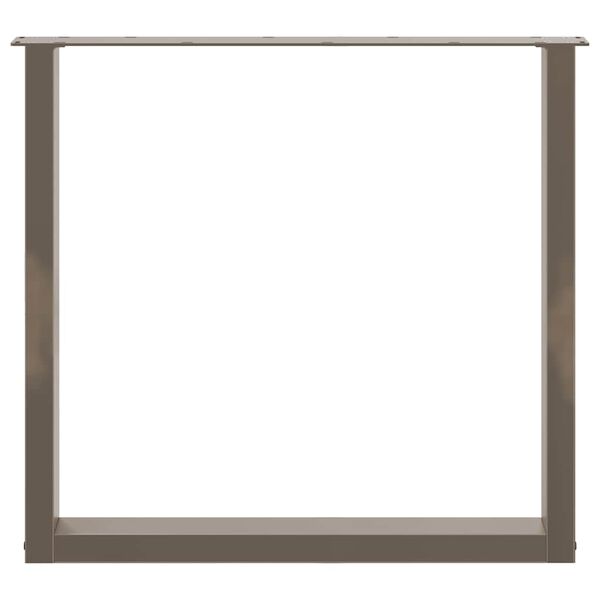 vidaXL Spisebordben U-formet 2 stk naturst&aring;l 80 x (72-73) cm st&aring;l