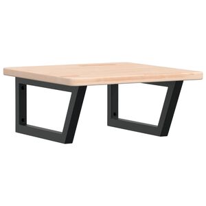 vidaXL Servanthylle veggmontert stål og heltre eik