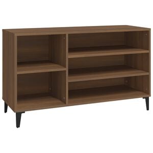 vidaXL Skoskap brun eik 102x36x60 cm konstruert tre